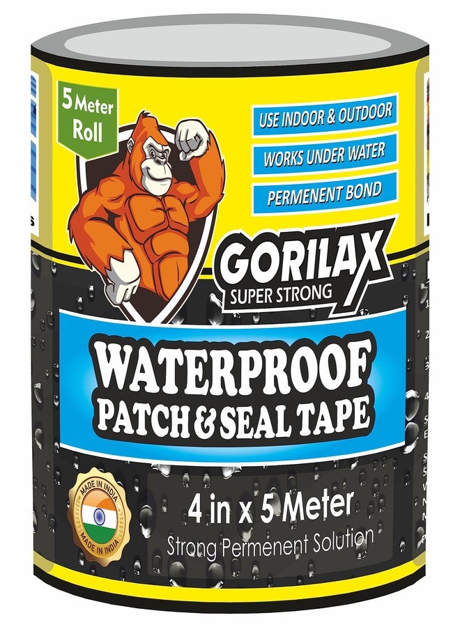 Gorilax Super Strong Waterproof Leakage Repair Tape, Adhesive Sealant Tape, Water Leakage Permanent Solution For Roof Leak, surface Crack, Window Sill Gap, Boat Sealing, Tank Leak (4 in x 5 meter) - Image 1